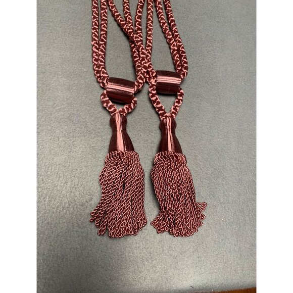 Decorative Curtain Tiebacks with Tassels Set of 2 - 18" Long - Picture 3 of 7